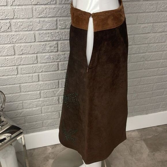 William B. INC 100% Suede / 100 % Silk Skirt Size 8 - Picture 6 of 9